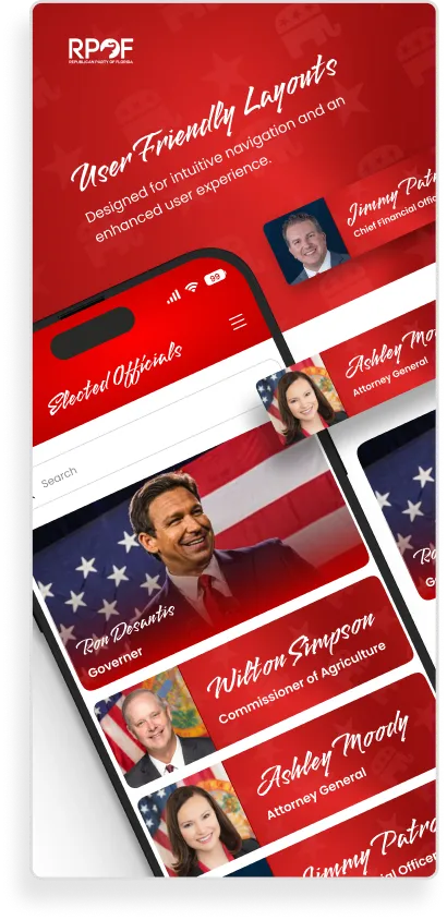 RPOF App Design — Political Party Directory & Events Mobile UI — 02